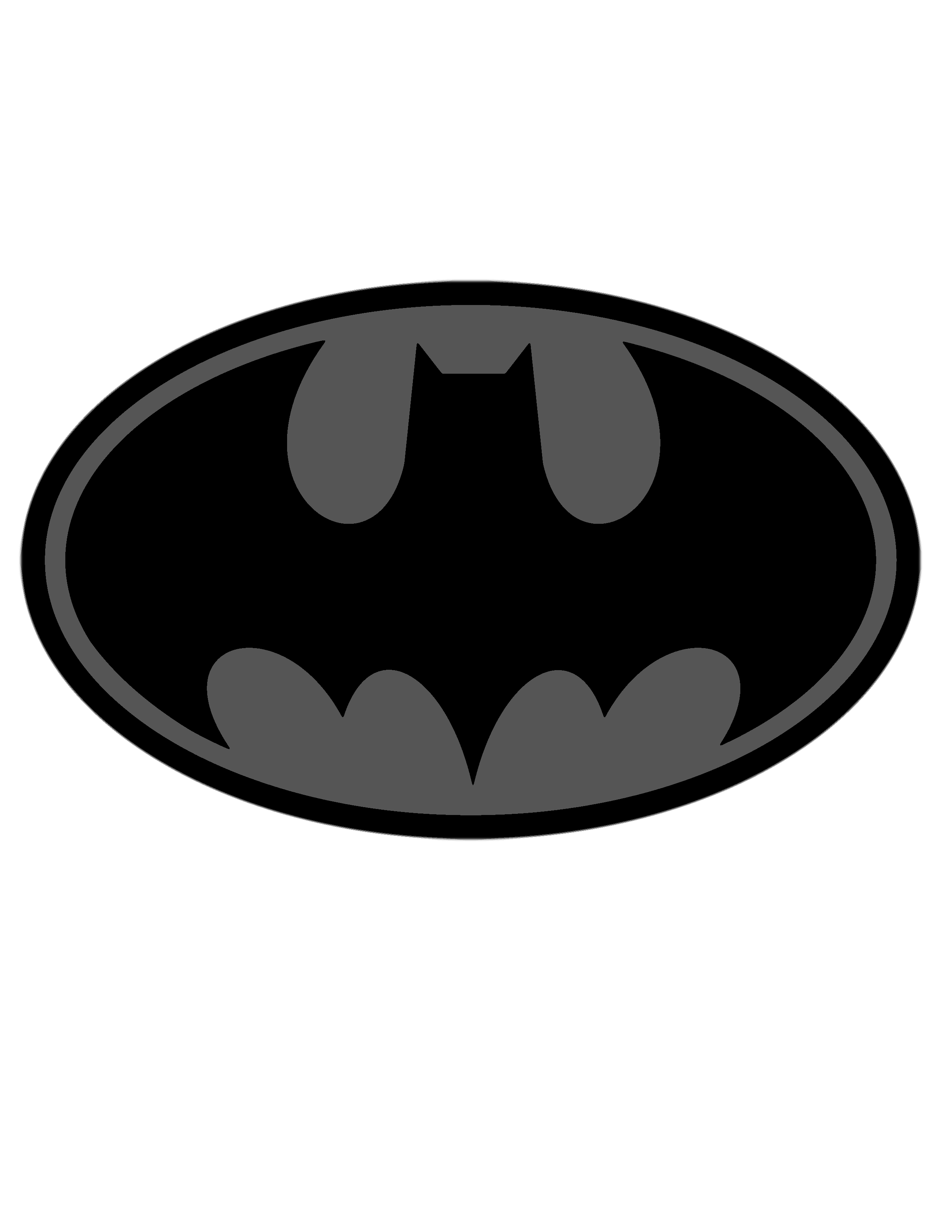 Batman Symbol Stencil Template for Free Download