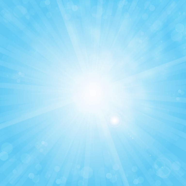 Sun on Blue Sky Vector Background