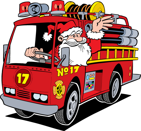 santa fire truck