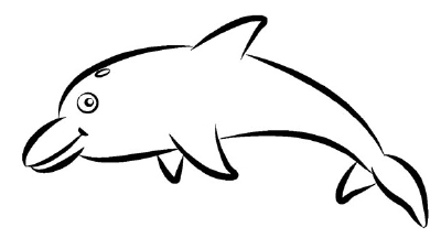 4. Trace the Lines - How to Draw a Dolphin