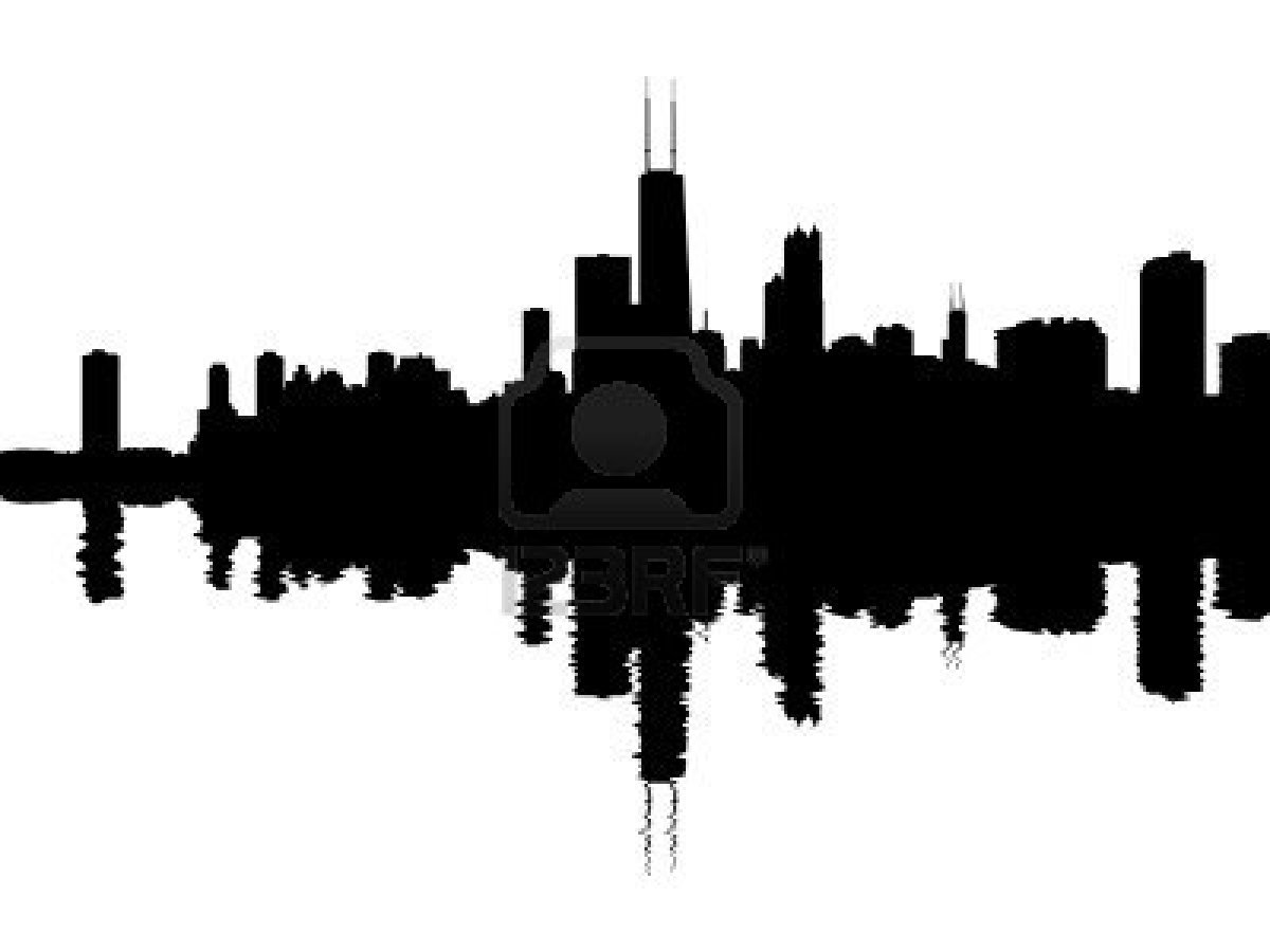 Chicago Skyline Silhouette Outline