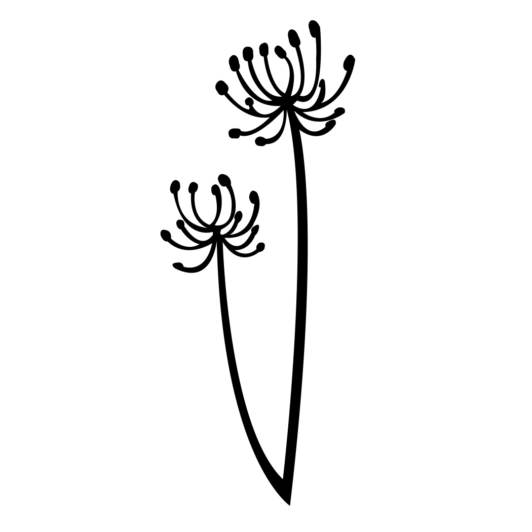 Dandelion Clipart Black And White - Viewing Gallery