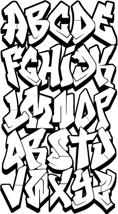Graffiti Buchstaben Von A Z Clipart Best