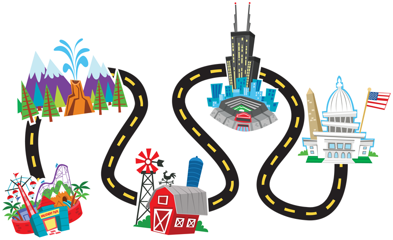 Imgs For > Simple Road Map Clipart