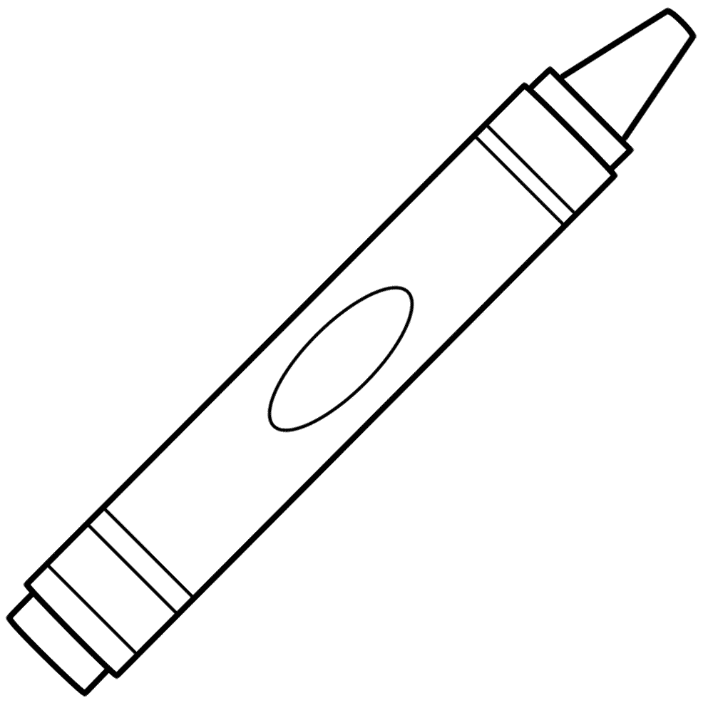 Pix For > Blank Crayon Coloring Sheet