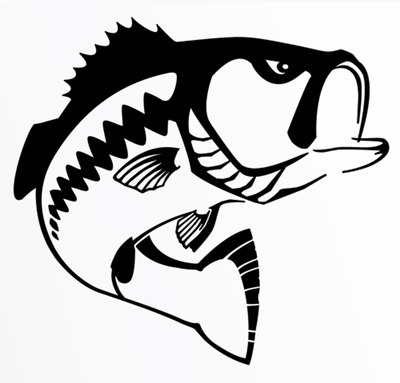 bass largemouth outline