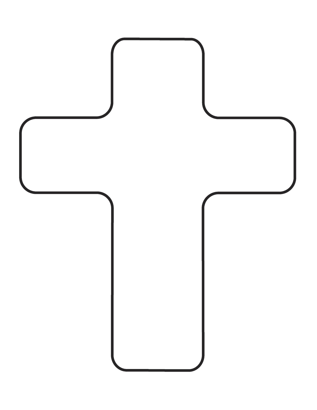 Cross Outline Clip Art