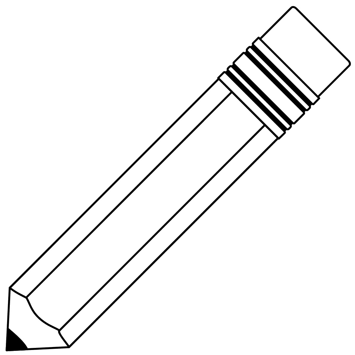 Pencil Clipart Black And White Horizontal