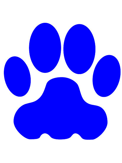 Blue Big Cat Paw Print" by kwg2200 | Redbubble