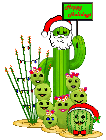 Christmas clip art of Christmas cactus santa and cactus family ...