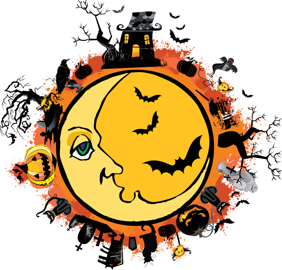 The Halloween Man In The Moon Clip Artwitch Hat With Feet Clip Art Clipart Best Clipart Best