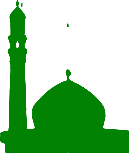Green Masjid Clip Art - vector clip art online ...