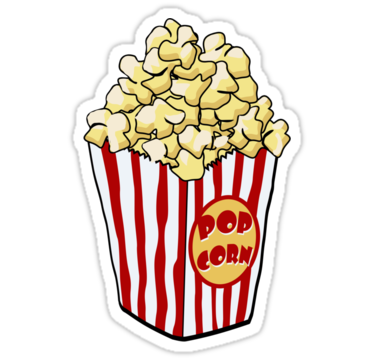 Cartoon Popcorn Bag" Stickers by mdkgraphics | Redbubble