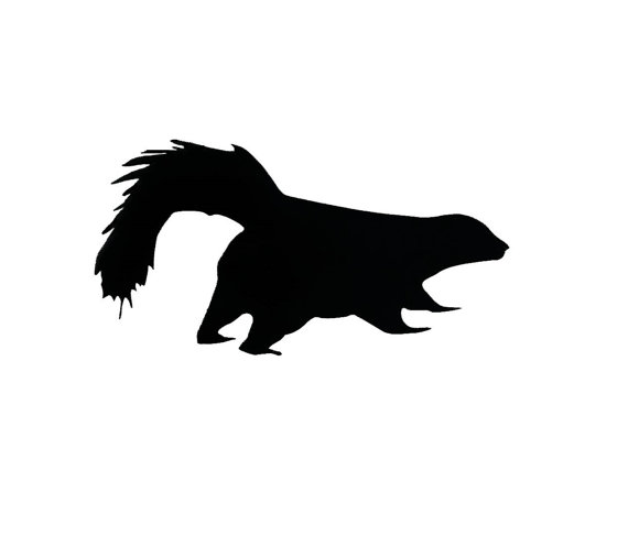 Items similar to Skunk Silhouette 5" Decal on Etsy - ClipArt Best