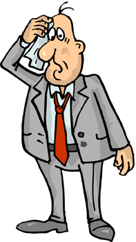 Clipart person sweating