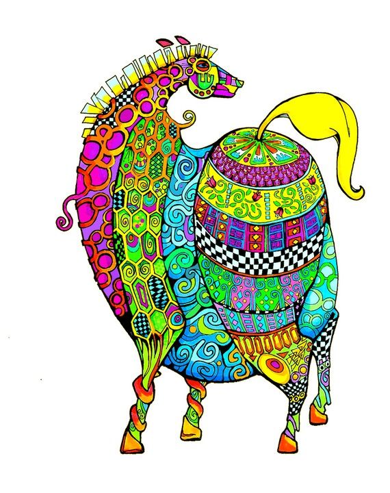 440 views 1000+ images about Zentangled Animals - Horse