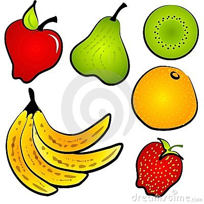 Healthy Snacks Black And White Clipart