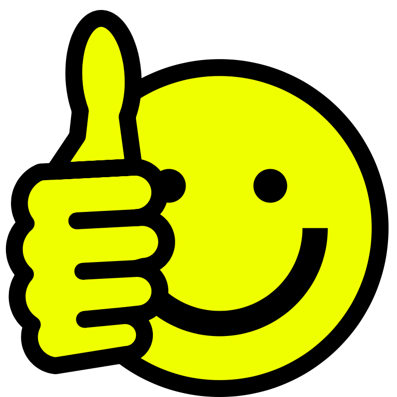 Smiley Face Thumbs Up Clipart Black And White Clipart Happy Face 1 ...