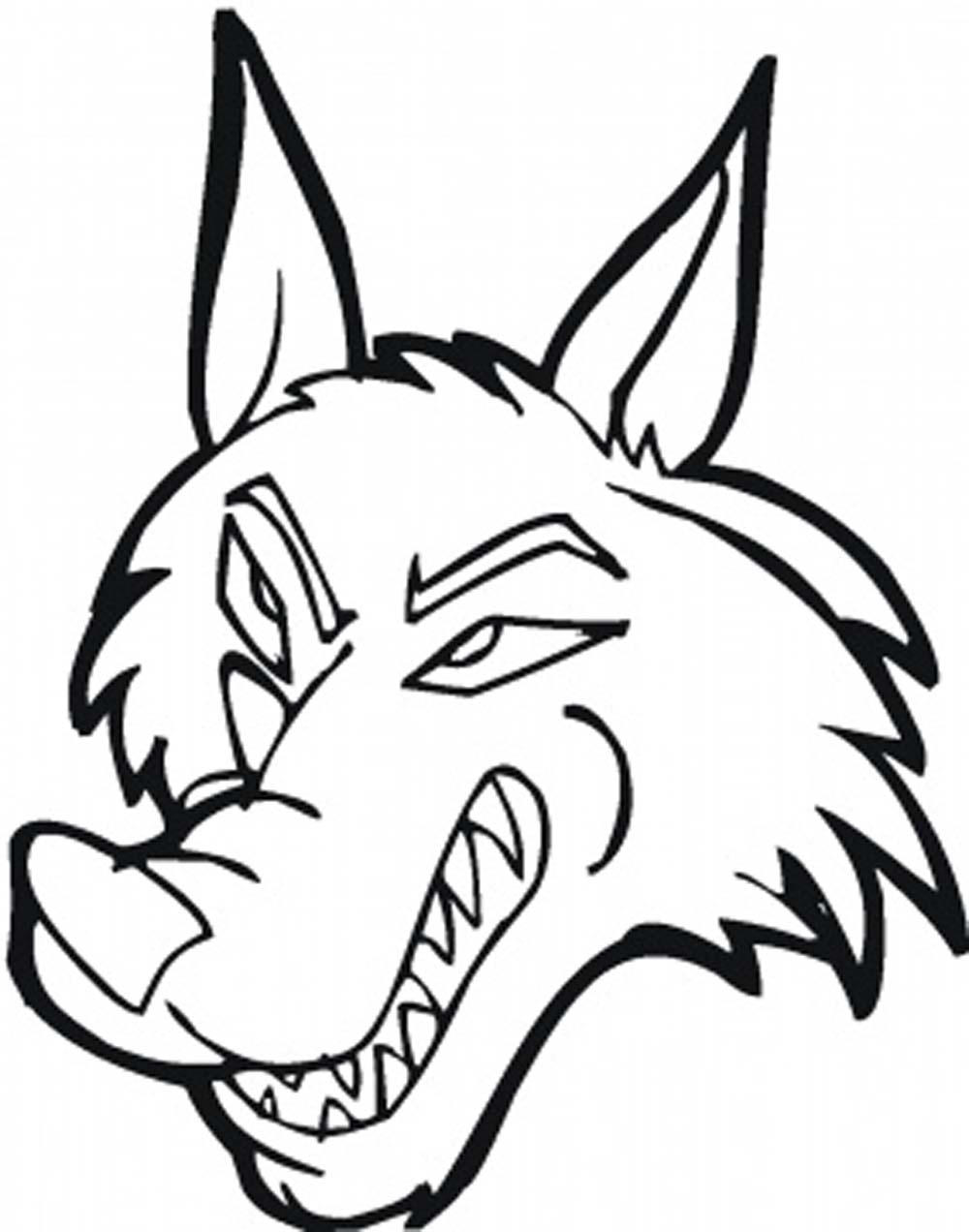 Wolf Head Coloring - ClipArt Best