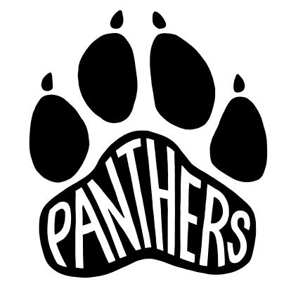 Carolina panthers logo clipart black and white