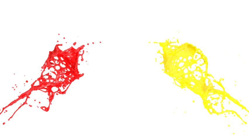 Yellow And Red Color Splashes Stock Footage Video - Shutterstock