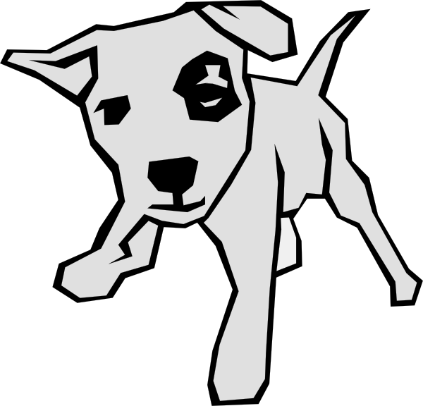 Dog 03 Drawn With Straight Lines clip art - vector clip art online ...