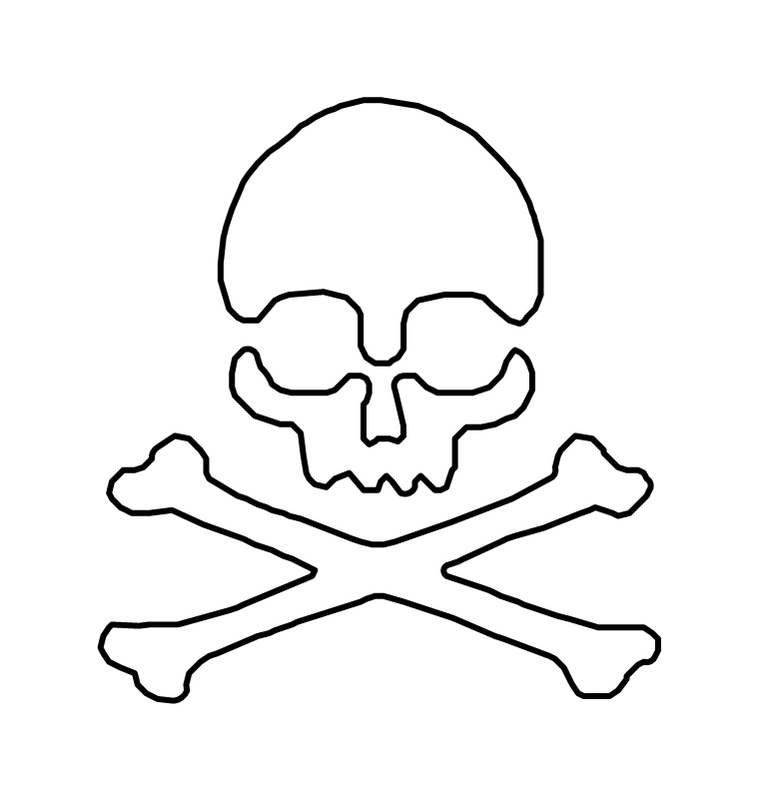 Skull And Cross Bones Stencil ClipArt Best