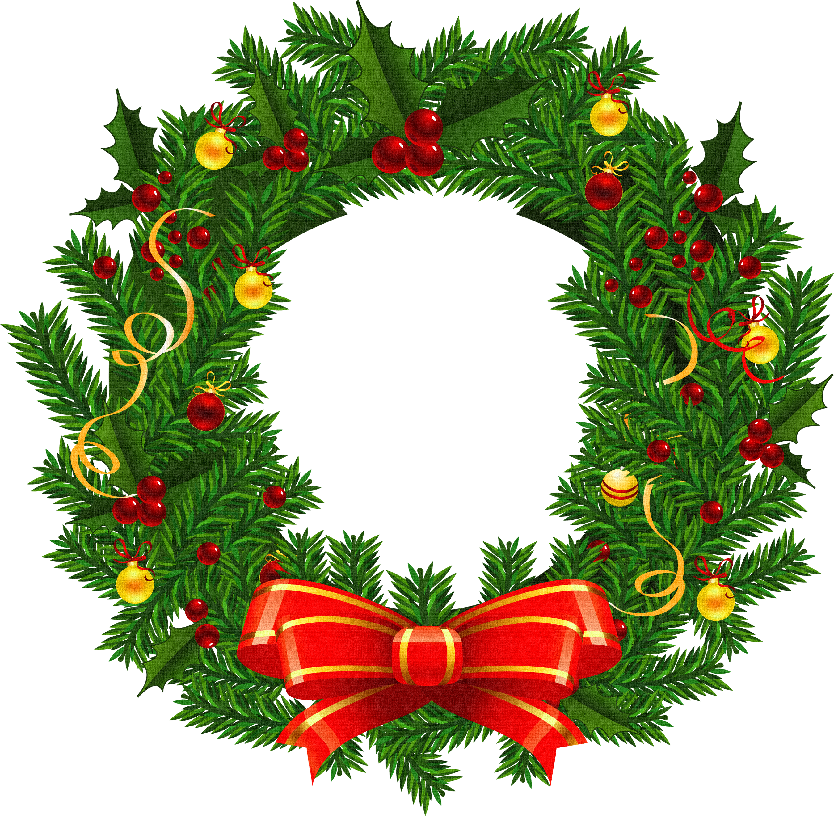 clipart of christmas wreath - photo #7