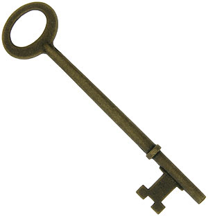 Skeleton Keys in Solid Brass - Old Fashioned Skeleton Key Replacement