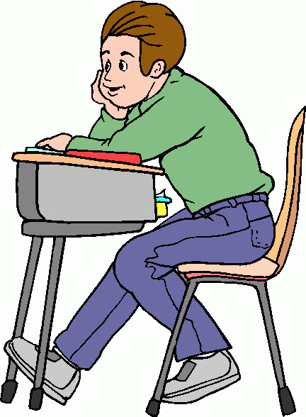 Girl Student At Desk Clipart - Free Clipart Images