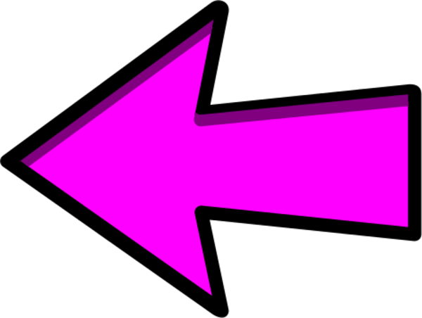 Red Arrow Left Pointing - vector Clip Art