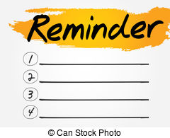Reminders clipart