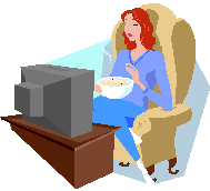 Woman watching tv clipart - ClipartFox