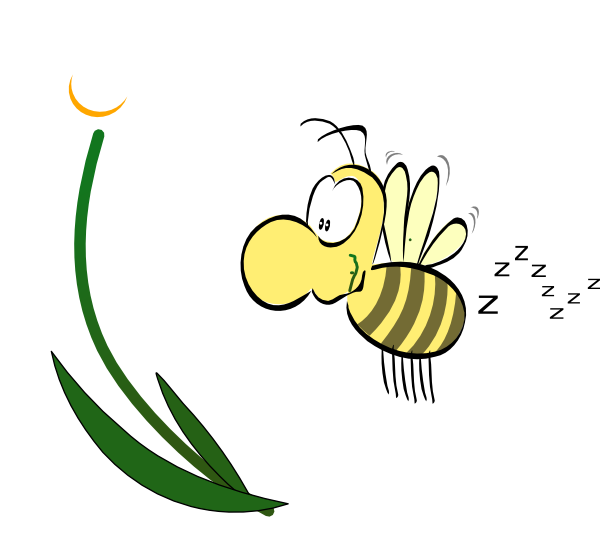 Buzzing bees clipart