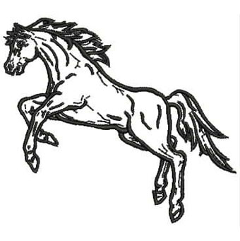 ThreadArt - Rearing Horse Outline Download