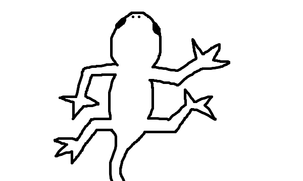 lizard template - Sketchfu