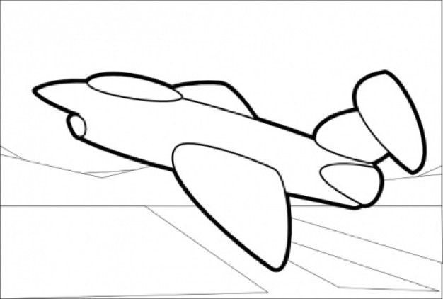 Plane sketch clip art | Download free Vector