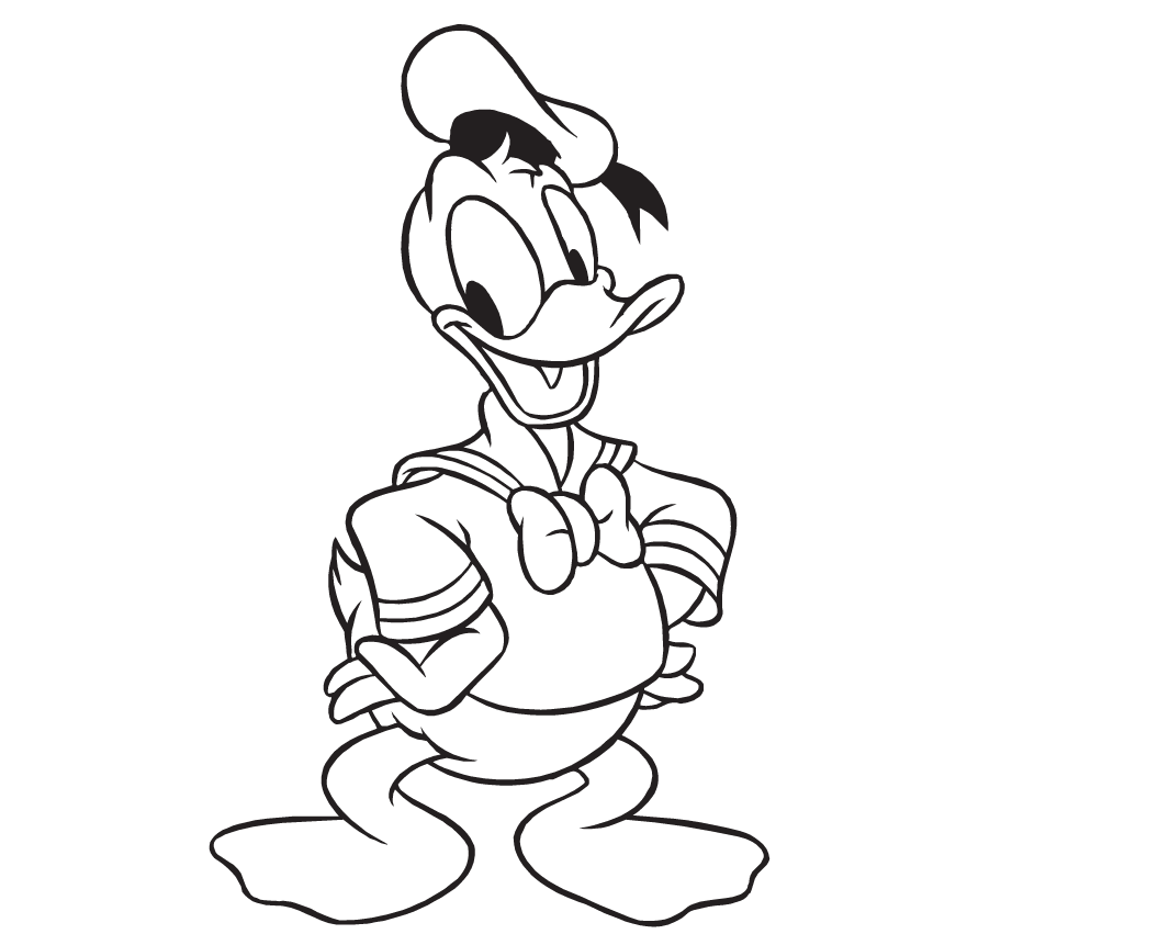 Line Drawing Of Donald Duck - ClipArt Best