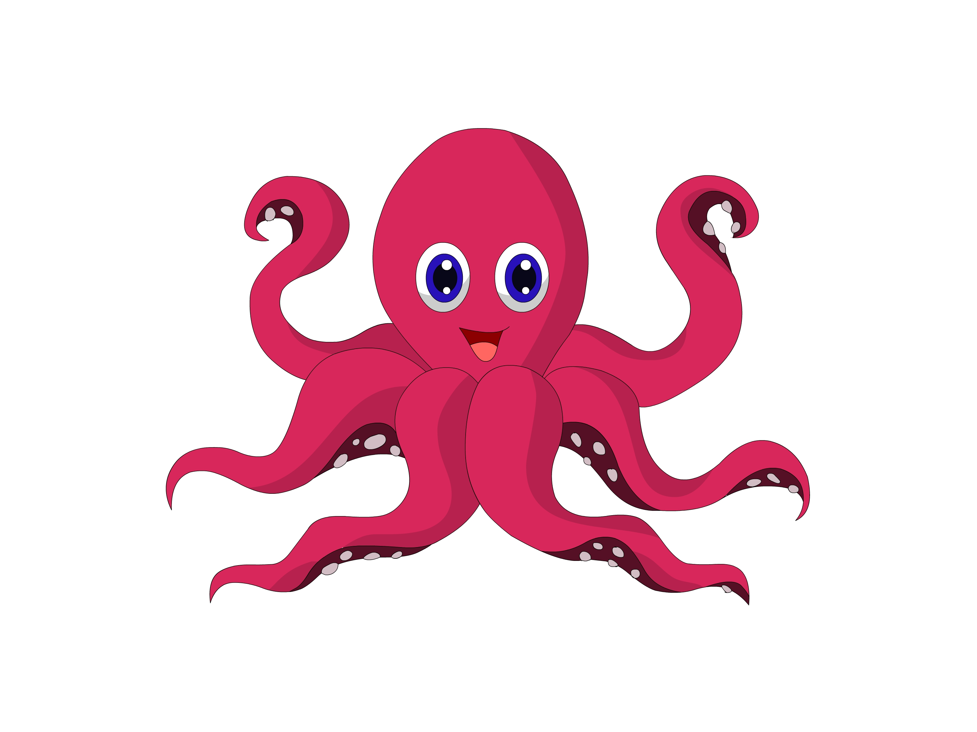 Octopus Cartoon Drawing - ClipArt Best