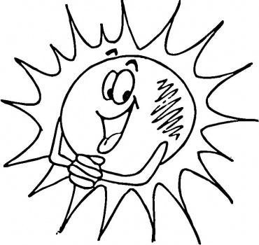 Smiley Sun coloring page | Super Coloring