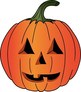 1,353 views Jack O Lantern Clipart Image - Friendly Looking Halloween Pumpkin ...