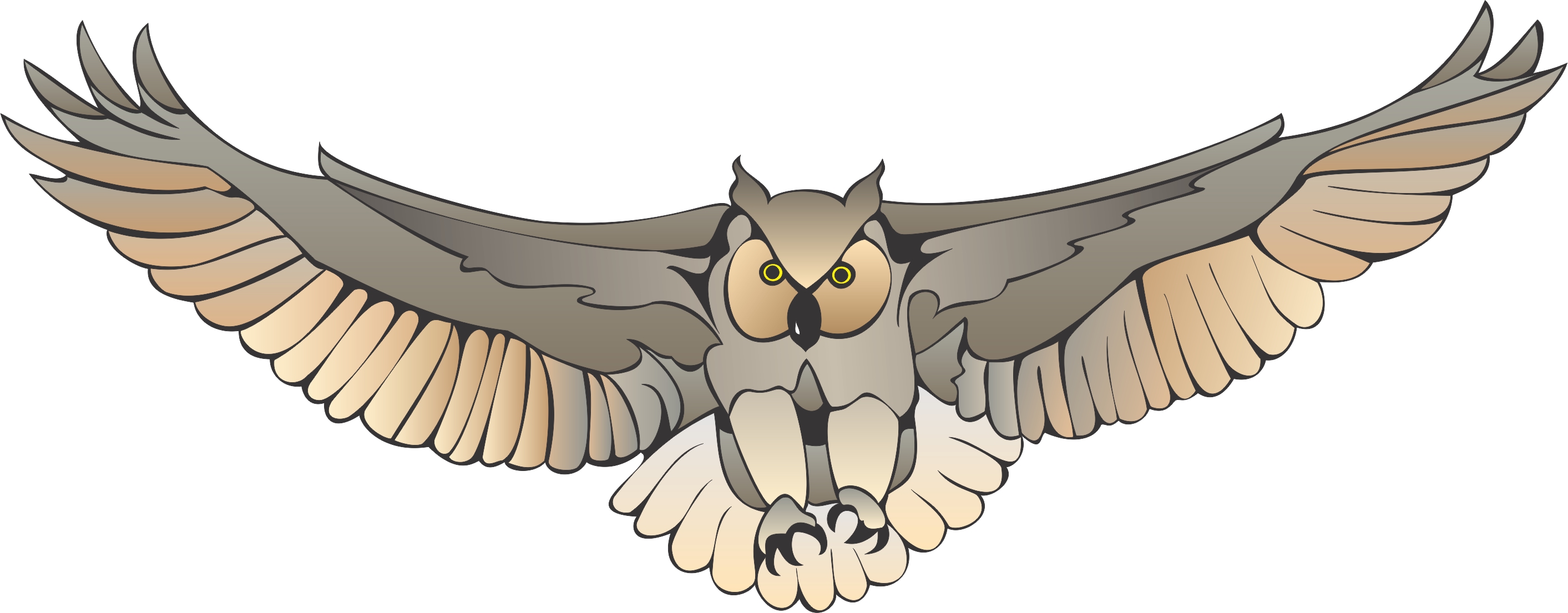 owl flying clipart - photo #1