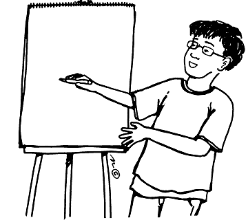 boy giving presentation - Clip Art Gallery