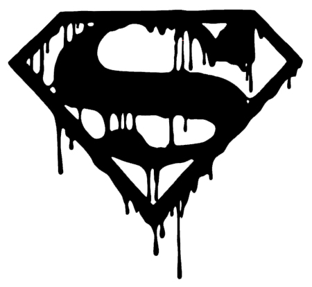 Superman Logo White And Black Superman Black And White