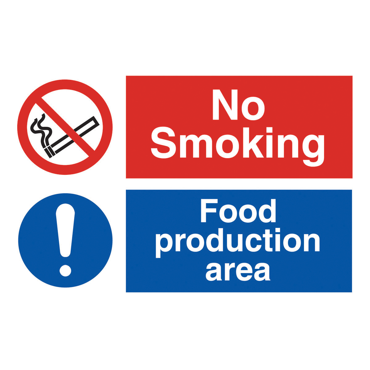 No Smoking Food Preparation Area safety sign