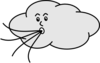 Windy Cloud clip art - vector clip art online, royalty free ...