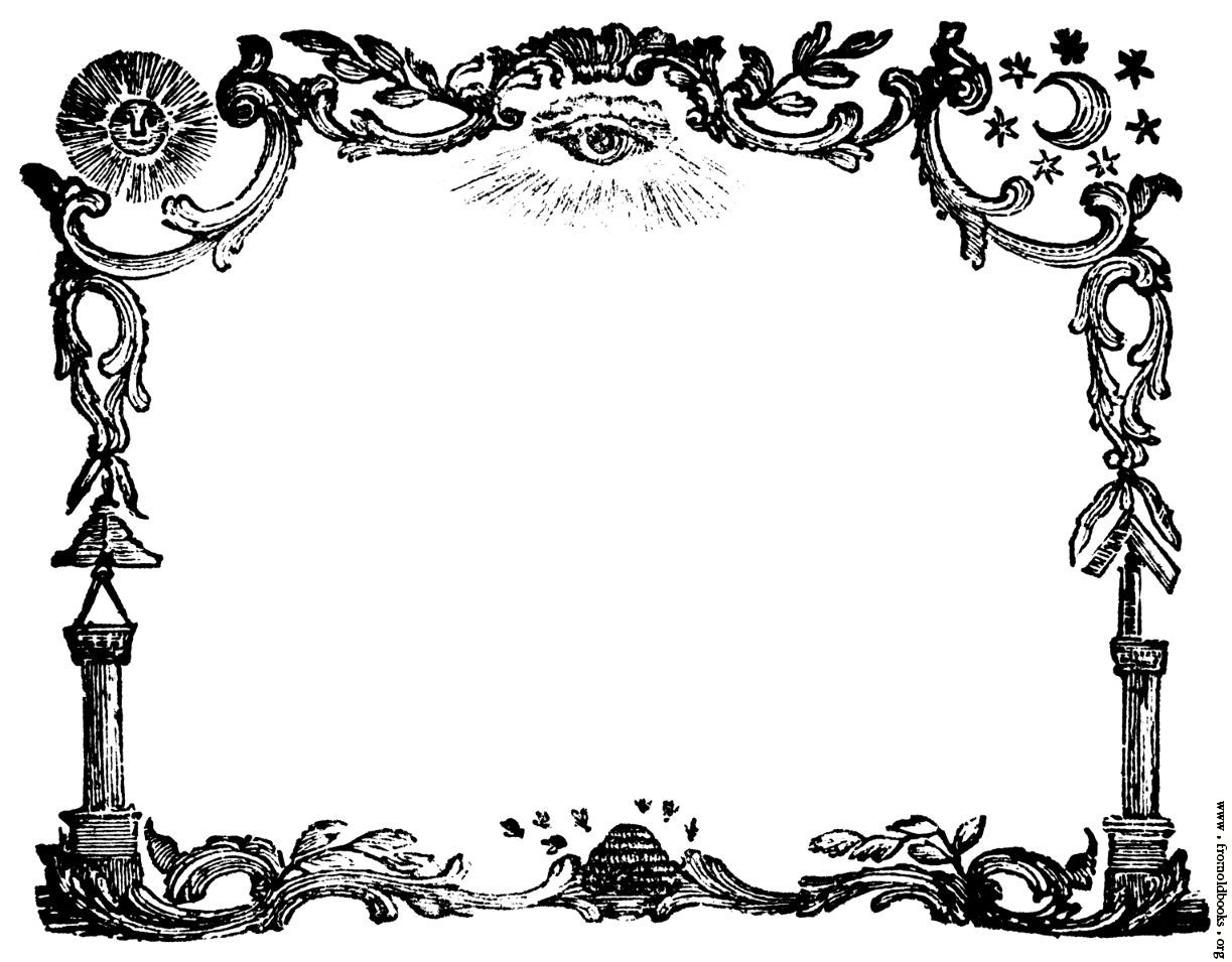 893.—Border with Freemasonry Symbols. [image 500x390 pixels]