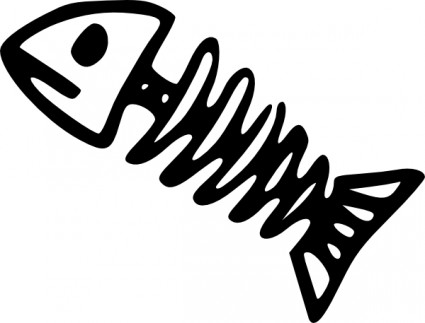 Fish Skeleton clip art Free vector in Open office drawing svg ...