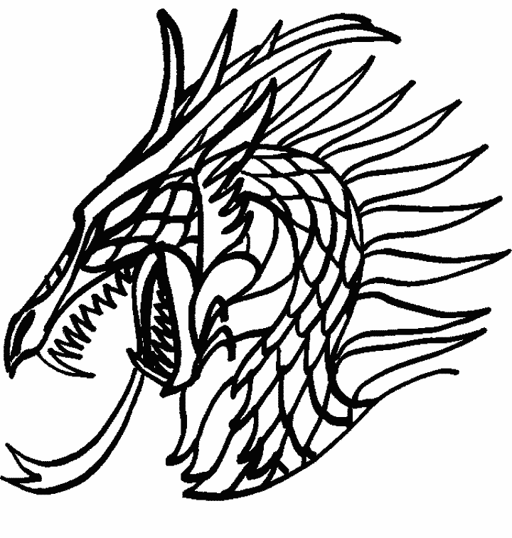 Chinese Dragon Face Coloring Page - ClipArt Best