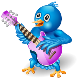 Twitter Bird Rocking Out Icon, PNG ClipArt Image